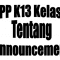 RPP Bahasa Inggris K13 Kelas X SMA tentang Announcement